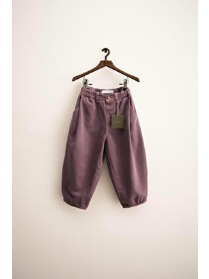 Magu Çocuk Pamuklu Oversize Pantolon – Rahat Kesim Lastikli Paça Tasarım