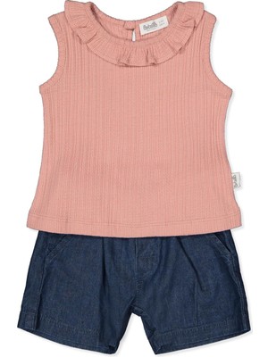 Bebetto Tencel Şort 2li Takım (Tıny Flowers) Gül Kurusu