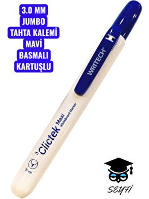 3.0 mm Jumbo Tahta Kalemi Basmalı Değiştirilebilir Kartuşlu Writech Ekstra Kalın Uç