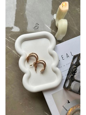 Dalgalı Bubble Taş Tozu Dekoratif Takı Tabak