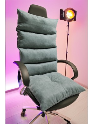 Yeşil Ortopedik Oyuncu ve Ofis Koltuğu Sırt Desteği Minderi