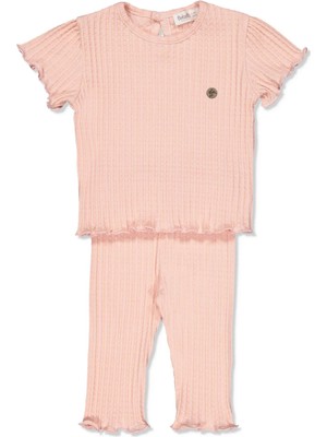 Bebetto Jakarlı Kaşkorse Pantolon 2li Takım (Fun Garden) Pembe