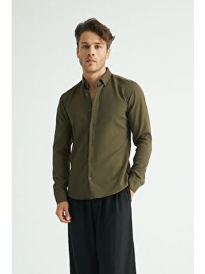 Redline Flex Slim Fit Yumuşak Kolay Ütü Nefes Alan Erkek Gömlek