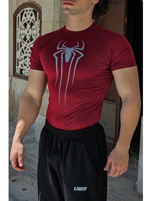 Liber Spider - Compression T-Shirt (Bordo)