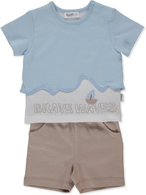 Bebetto Süprem Şort 2li Takım (Brave Waves) Kahverengi