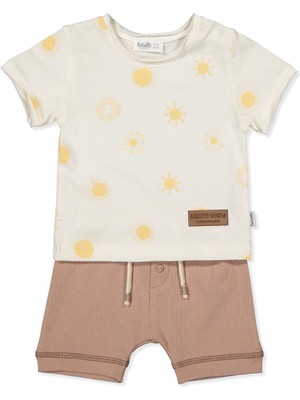 Bebetto Interlok Şortlu 2li Takım (Sunshıne) Kahverengi