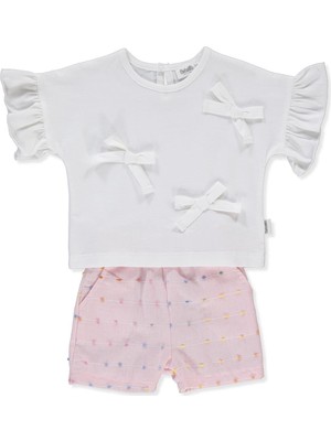 Bebetto Dokuma Şort 2li Takım (Ponpon Team) Pembe