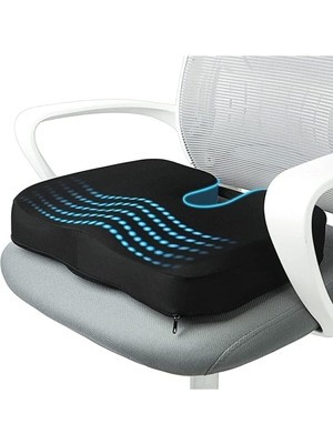 Konforlu 2'li Ortopedik Visco Oturma Minderi Seti, Rahat ve Destekli Kullanım