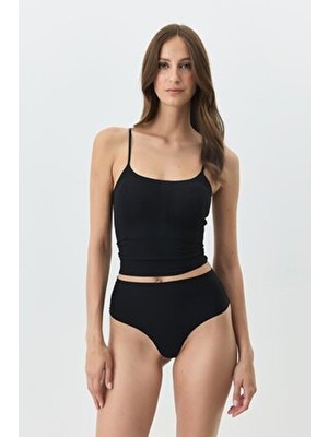 C&city Balensiz Dikişsiz Lazer Kesim Büstiyer Çıkarılabilir Pedli 1012 Siyah