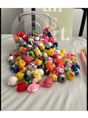 5'li Figürlü Kalem Başlığı Kalem Süsü Mix Silikon Kalem Başlıkları