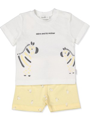 Bebetto Süprem Şort 2li Takım Baskılı (Walkıng Zebras) Sarı