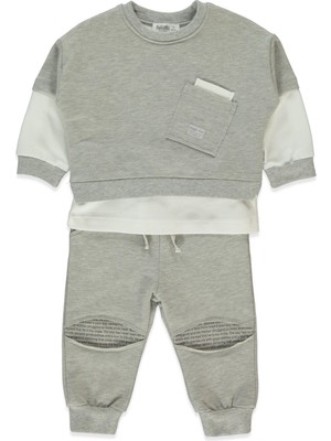 Bebetto Iki Ip Pantolon 2li Takım (Magıc Star) Gri Melanj