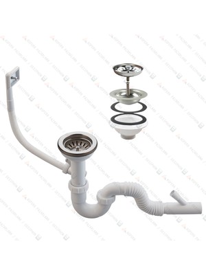 DESIPHON Çöpmak S Tipi Tekli Evye Sifonu Ø32 – Çamaşır Makinesi Çıkışlı, 11 cm Yandan Taşmalı, Koku Önleyici ve Dayanıklı Model