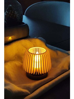 Alwen Orion | Dekoratif LED Tealight Mumluk | Masaüstü Aydınlatma | 1 Adet | 7x7,5 cm