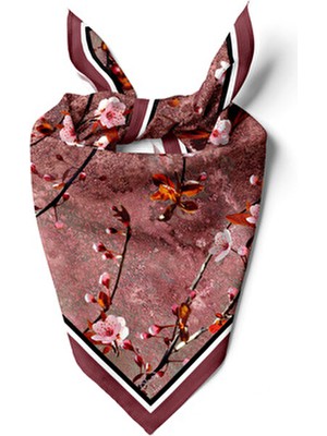 Kızıl Ağaç Desen 55X55CM Bandana/fular