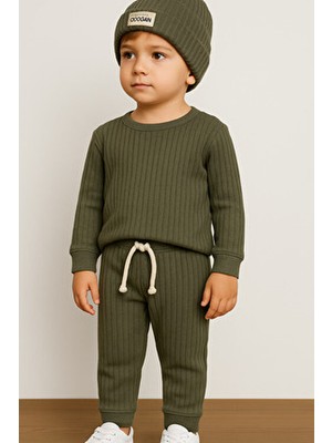 Bubito Şapkalı Bebek&çocuk Alt Üst 3'lü Takım-Yeşil