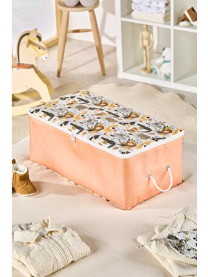 Serstil Safari Animals Serisi Küçük Hurç -Fermuarlı Çocuk Odası Düzenleme Kumaş Saklama Organizer 52X28X21CM