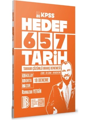 Benim Hocam Yayınları Kpss 2026 Lisans Önlisans Ortaöğretim Hedef 657 Tarih Çözümlü 18 Deneme Benim Hocam