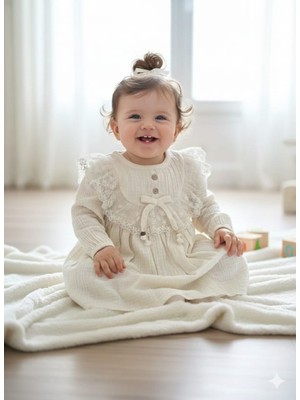 Minicix Laura Baby Kız Bebek Çocuk Sevimli Elbise