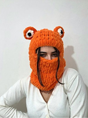 Yosun İşletme Yetişkin/bebek/çocuk Ayı Kurbağa Kulaklı Puffy Bere Şapka Kayak Snowboard Kar Maske Balaklava