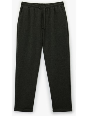 Koton Duble Paça Cepli Viskon Karışımlı Beli Bağcıklı Pantolon