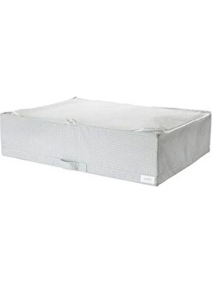 IKEA Fermuarlı Kutu-Hurç Düzenleme Kutusu Ölçü 71X51X18 cm Gri-Beyaz