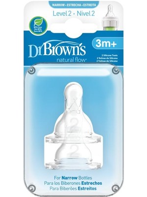 Dar Ağız 2.evre 2li Silikon Biberon Emziği