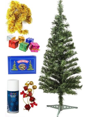 Empressco Turuncu 90 cm Çam Ağaç Seti ve Süsler Paketi, Yılbaşı Dekorasyonu