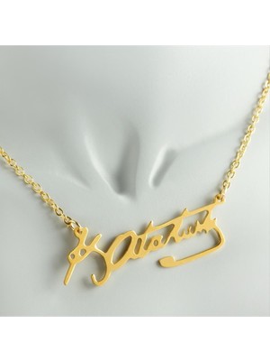 Mustafa Kemal Atatürk Imzalı Uçlu Kolye