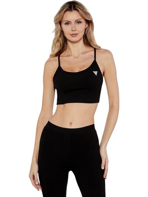Guess Logolu Içi Dolgulu Crop T-Shirt  V5GP15KCRS2