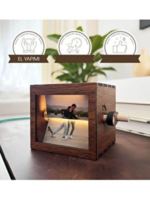 Ejoya Bi Kutu Hatıra Kişiye Özel Fotoğraflı Fotobox Işıklı Döner Albüm 116198