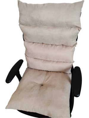 Bej Renk Ortopedik Ofis Koltuğu Minderi Sırt Desteği