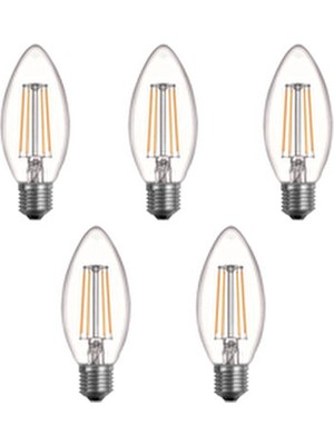 Orbus B36 4W LED Filament Mum Ampul – Sarı Işık, E27, 400LM 5li