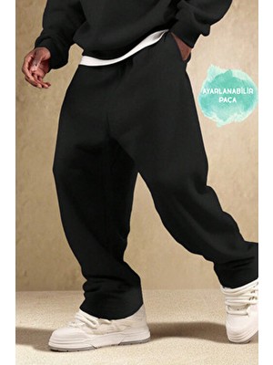 BSBSPOR Kışlık Baggy Bol Kalıp; Ister Jogger Paça Ister Bol Düz Paça Içten Lastikli Erkek Kadın