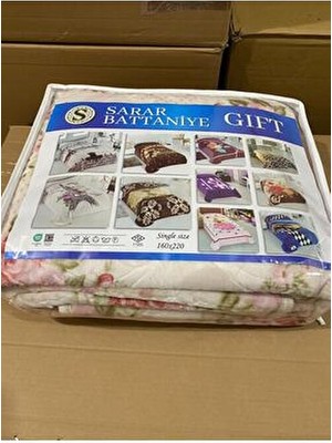 Sarar Tek Kişilik Battaniye - Hera Gülpembe - Gıft 1.8 kg ( Ince)