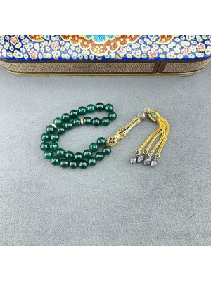 Yeşil Akik Doğaltaş Tespih