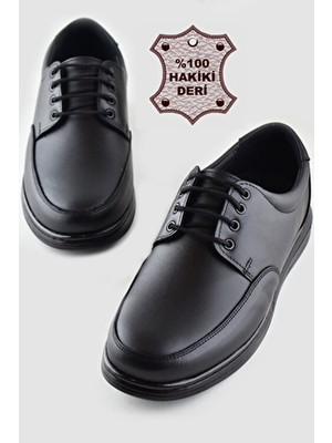 Ispartalılar TAB401 Deri Ortopedik Topuk Masajlı Erkek Ayakkabı Kauçuk Taban