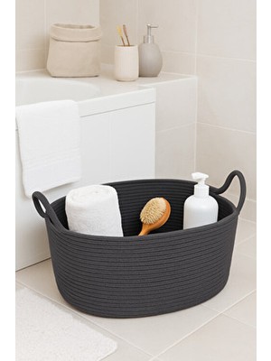 MaVaux Hasır Jüt Dekoratif Sepet 20X30X50 Cm, Oyuncak, Çamaşır, Banyo, Mutfak ve Düzenleyici Saklama Sepeti