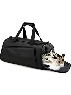 D'Vers Siyah Ayakkabı Bölmeli Sırtta Elde Omuzda Taşınabilir 5 Bölmeli Spor Seyahat Sırt Çantası