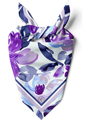 Bohem Mor Esinti Desen 55X55CM Bandana/fular