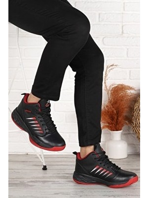 Jump (36-40 Numara) 27800 Siyah - Kırmızı Ortopedik Unisex Basketbol Ayakkabısı