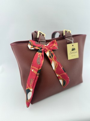 Sinisa Bag Kadın Fular Detaylı El ve Omuz Çantası