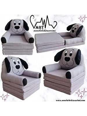  katlanabilir bebek çocuk koltuğu portatif yatak puf minder tay tüyü köpek figürlü