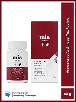 Mia Klinika Arındırıcı ve Aydınlatıcı Enzim Peeling Toz Temizleyici Niacinamide İçerikli Tüm Cilt Tipleri İçin