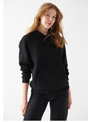 Mavi Kapüşonlu Siyah Basic Sweatshirt 167299-900