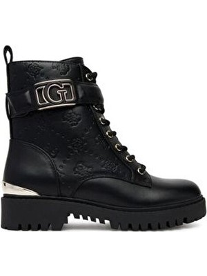 Guess Oranda2 Kadın Bağcıklı Siyah Poliüretan Ayakkabı Kısa Topuklu Taban Tipi