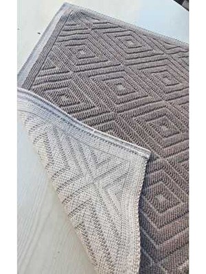 Bukle Pamuklu Kilim Modern Desenli El Yapımı Salon ve Oturma Odası Uyumlu