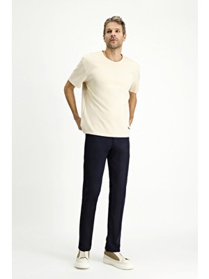 Kiğılı Regular Fit Kanvas Pantolon Erkek Düz Desenli Orta Kalınlık Polyester Kumaş