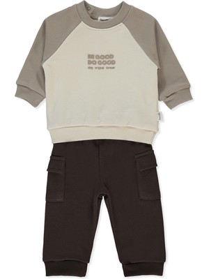 Bebetto Üç Ip Sweat 2li Takım (Self Enjoy) Kahverengi
