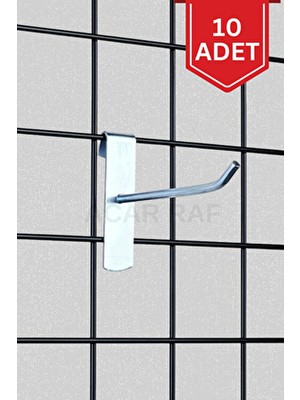 Acar Raf Tel Pano Kancası 10 Adet 20 cm Raf ve Tel Askısı Tel Çubuk